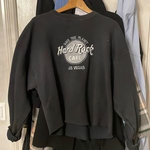 Hard rock crop crew neck